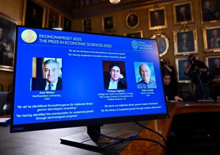 Economistas ganham Nobel por avanço tecnológico e destruição criativa 2 Nobel de economia 2025, destruição criativa, crescimento sustentável, avanços tecnológicos.